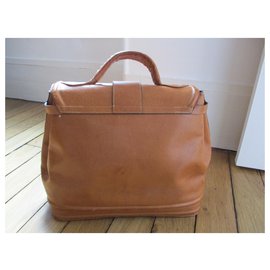 Lancel-Handbags-Caramel