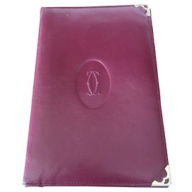 Must de Cartier compact wallet Dark red