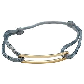 Pulseira Dinh Van "Link slim" em ouro amarelo com cordão. Outro