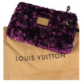 Louis Vuitton-Pochette Louis Vuitton Rococo Sequin-Violet