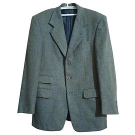 Autre Marque Pal Zileri wool blazer blue and yellow Blue Multiple colors Yellow
