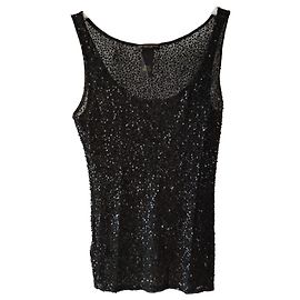SERBATOIO SEQUINATO DONNA KARAN Nero