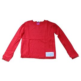 Dkny Feiner Pullover aus Wolle und Tüll, Taille 38. Rot