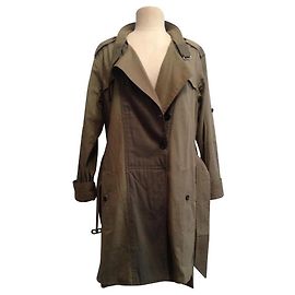 Isabel Marant Trench Coats Caqui