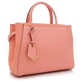 Fendi-Fendi Pink 2Jours Leather Satchel-Pink