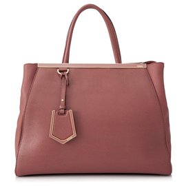 Fendi-Fendi Red 2Jours Leather Satchel-Red