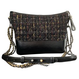 Chanel-GABRIELLE by CHANEL tweed borsa hobogrande-Black