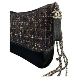Chanel-GABRIELLE by CHANEL tweed borsa hobogrande-Black