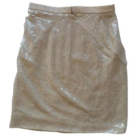Louis Vuitton-Skirt sequines-Beige