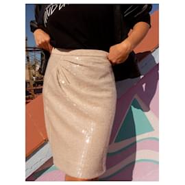 Louis Vuitton-Skirt sequines-Beige