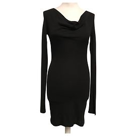 Pierre Balmain Black Wool and Modal Dress Black
