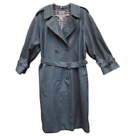 Burberry-trench coat vintage Burberry para mulher 44-Azul marinho
