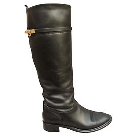 Botas de caballería talla Salvatore Ferragamo 36,5 Negro