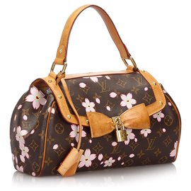Louis Vuitton-Saco retro do saco da flor de cerejeira de Murakami do Louis Vuitton Brown-Marrom,Multicor