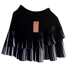 Saia curta preta Alaïa Preto