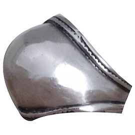 Autre Marque Modernistischer Silberring Größe 55 Silber