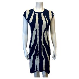 Fendi Kleid Blau und Weiß Weiß Blau