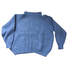 Autre Marque-Blue mohair sweater, 38.-Blue
