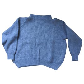 Autre Marque Pull over size mohair bleu, 38. Bleu