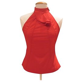 Rotes Neckholder-Top oder Karen Millen NEU Rot