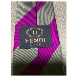 Fendi-Corbata regimental-Multicolor