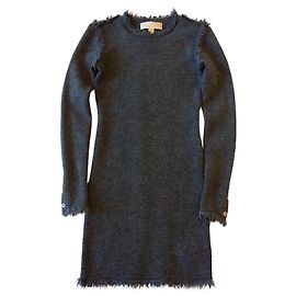 Michael Kors Minikleid aus grauer Wolle Grau