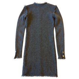 Michael Kors-Graues Minikleid aus Wolle-Grau