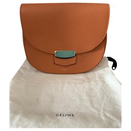 Céline-celine trotteur petit sac orange neuf-Orange