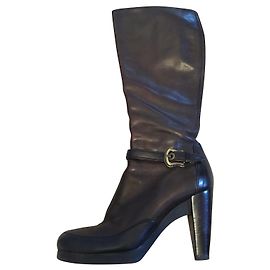 Botas Fendi Marrom Preto