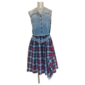 Mcq Dresses Red Blue Dark blue