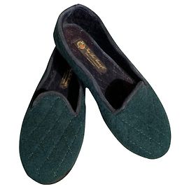 Loro Piana Pantofole di cachemire Verde