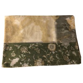 Kenzo Lenços Bege Dourado Caqui