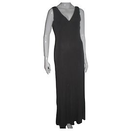 Halston Heritage Rauchgraues Maxikleid Grau
