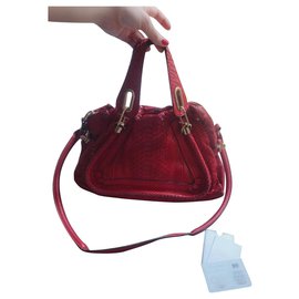 Borsa Chloé Paraty Python Rossa Rosso