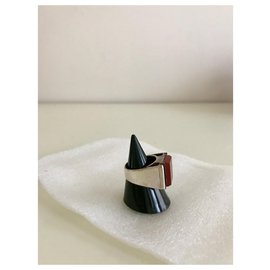 No Brand-Vintage Mixed Art Deco Ring-Silvery