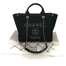 Chanel Große Einkaufstasche Schwarz