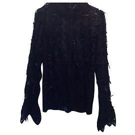 Anna Sui Black Lace Blouse Black