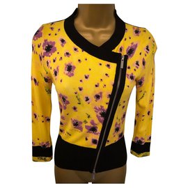 Karen Millen Strickwaren Schwarz Lila Gelb