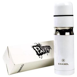 Chanel-CHANEL WHITE STAINLESS STEEL THERMOS TUMBLER-White