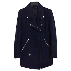 The Kooples Giacca di lana in stile biker Blu navy