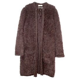 Sonia Rykiel suéter de abrigo de mohair de chocolate dulce Chocolate