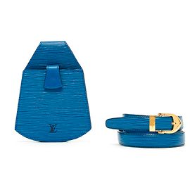 Louis Vuitton SHERWOOD E CINTURA T85 EPI BLU Blu