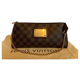 Louis Vuitton Sophie (Eva) Clutch in Damier Ebene Brown