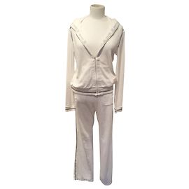Chanel calça, leggings Branco Cinza