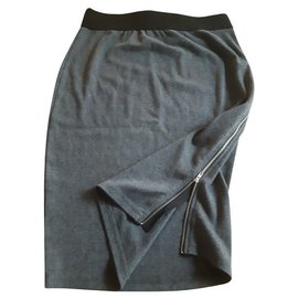 Autre Marque Falda Aaiko de algodón gris 38 Gris