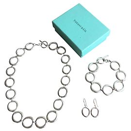Tiffany & Co Conjunto Tiffany bonito e prata esterlina co 925 Em perfeito estado Prata