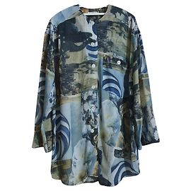 Camisa oversize Riani de viscose multicolorida Multicor