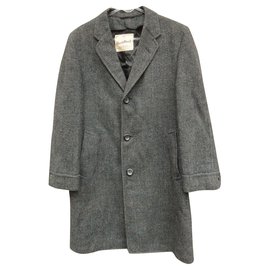 Autre Marque-cappotto vintage realizzato negli Stati Uniti in Harris Tweed taglia M-Grigio