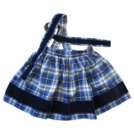 Bonpoint-Skirt with straps, tartan, 3ans.-Multiple colors