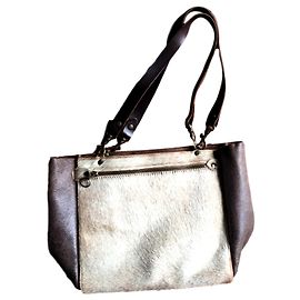 Autre Marque J Martin Leather Handbag Beige Beige